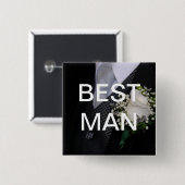 Beste man vierkante button 5,1 cm (Voorkant /achterkant)