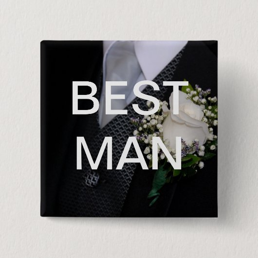 Beste man vierkante button 5,1 cm (Voorkant)