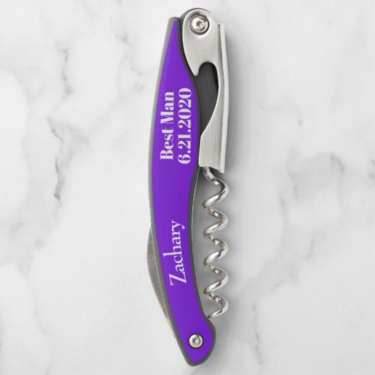 Beste man Violet Black Wedding Kurkentrekkers (Achterkant)