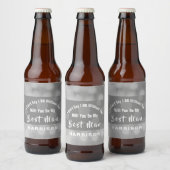 Beste man voorstel Bubbly Sparkly gepersonaliseerd Bier Etiket (Flessen)
