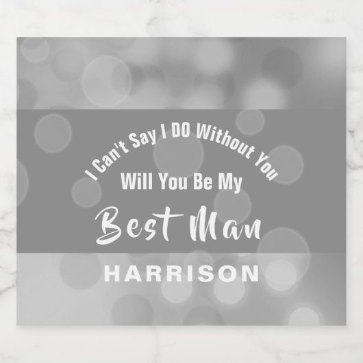 Beste man voorstel Bubbly Sparkly gepersonaliseerd Bier Etiket (Enkel label)