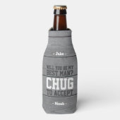 Beste man voorstel chug om te accepteren grappige flesjeskoeler (Fles Voorkant)