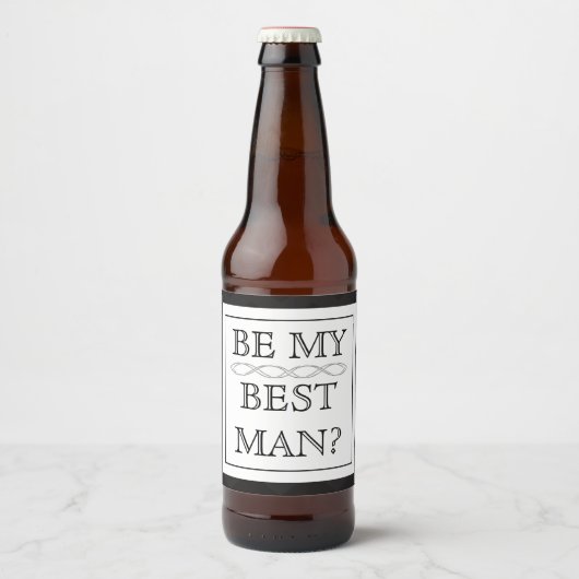 Beste man voorstel geschenk - aangepaste bierlabel bier etiket (Voorkant)