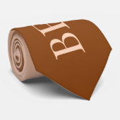 Beste man voorstel voor bruiloft roest bruin stropdas (Opgerold)