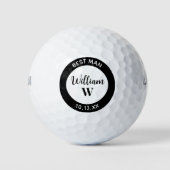 Beste man vrijgezellenfeest moderne typografie gun golfballen (Voorkant)