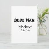 Beste man vrijgezellenfeest toevoegen naam datum e kaart (Staand voorkant)