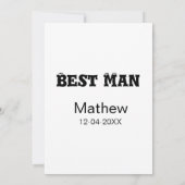 Beste man vrijgezellenfeest toevoegen naam datum e kaart (Achterkant)