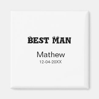 Beste man vrijgezellenfeest toevoegen naam datum e magneet