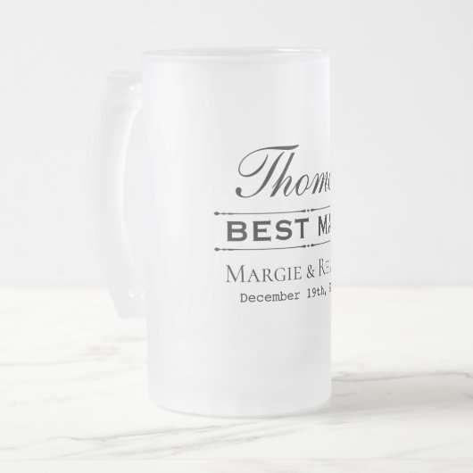 BESTE MAN WEDDING ARTIJ FROSTED MOK (16 oz.) (Voorkant links)