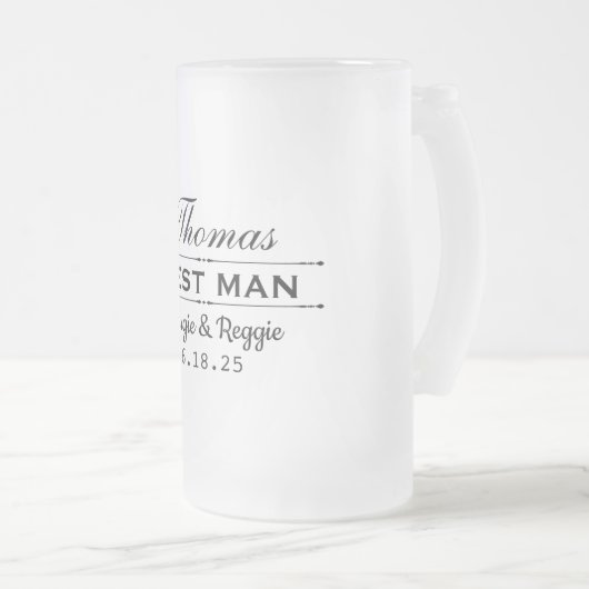 BESTE MAN WEDDING ARTIJ FROSTED MOK (16 oz.) (Voorkant rechts)