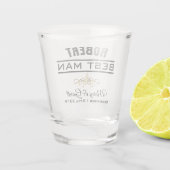 BESTE MAN WEDDING PARTY SHOT GLASS GLAS (Achterkant)