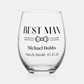 Beste man wijnglas zonder voet (Voorkant)