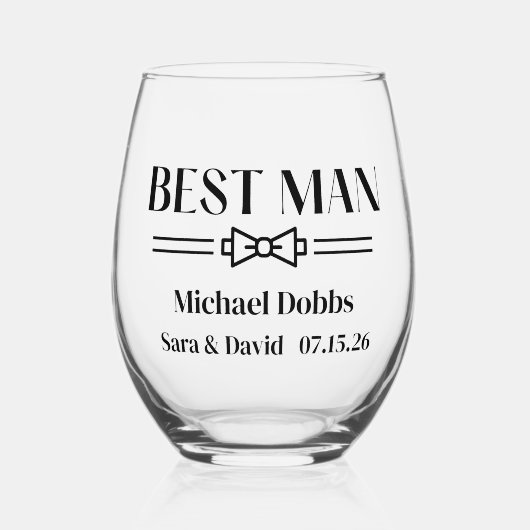 Beste man wijnglas zonder voet (Voorkant)