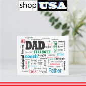 Beste man Word Cloud 💙 Romantisch cadeau voor hem Briefkaart