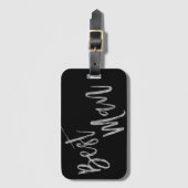 Beste Man Zilverfolie Bagagetas Label Bagagelabel (Voorkant (verticaal))