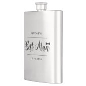 Beste Man Zwart Type met Bowtie Bruiloft Heupfles (Links)