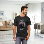 Beste Man zwart wit foto vrijgezellenfeest T-shirt<br><div class="desc">Personaliseer en voeg een foto toe aan het circulaire lijst. Een naam toevoegen</div>