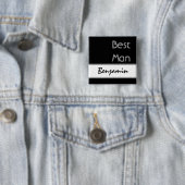 Beste man - zwarte en witte moderne Button (In situ)