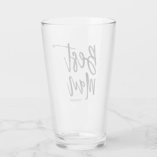 Beste man | Zwarte stijl Glas (Achterkant)