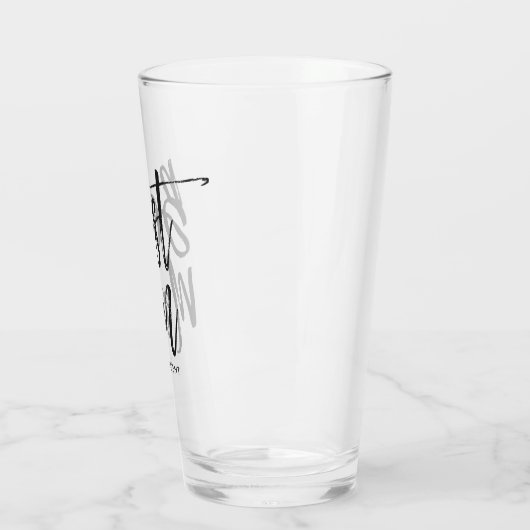 Beste man | Zwarte stijl Glas (Links)