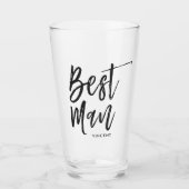 Beste man | Zwarte stijl Glas (Voorkant)