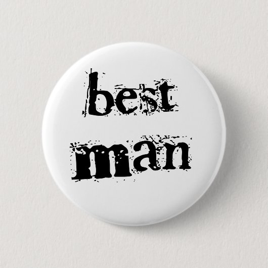 Beste man zwarte tekst ronde button 5,7 cm (Voorkant)