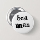Beste man zwarte tekst ronde button 5,7 cm (Voorkant /achterkant)