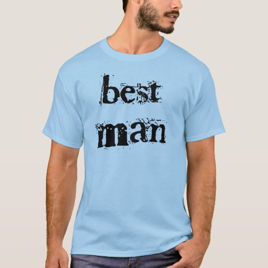 Beste Man Zwarte Tekst T-shirt (Voorkant)