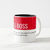 Beste manager baas, baas bericht echte baas tweekleurige koffiemok (Voorkant rechts)