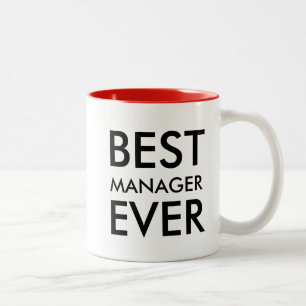 Beste manager ooit Kantoor Cadeau Tweekleurige Koffiemok