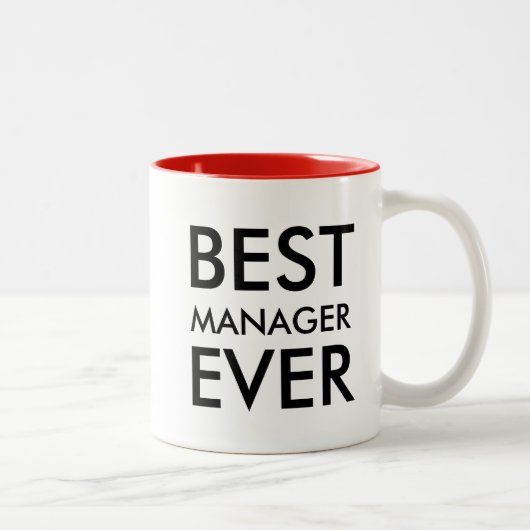 Beste manager ooit | Kantoor Cadeau Tweekleurige Koffiemok (Rechts)