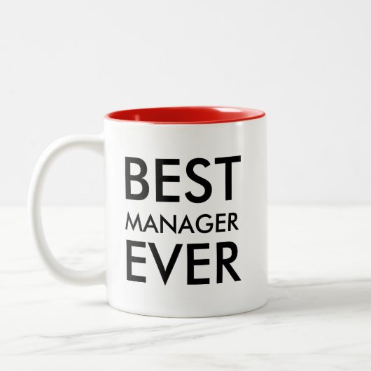 Beste manager ooit | Kantoor Cadeau Tweekleurige Koffiemok (Links)
