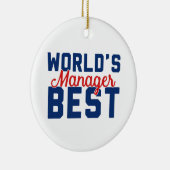 Beste manager ter wereld keramisch ornament (Rechts)