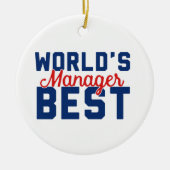 Beste manager ter wereld keramisch ornament (Voorkant)