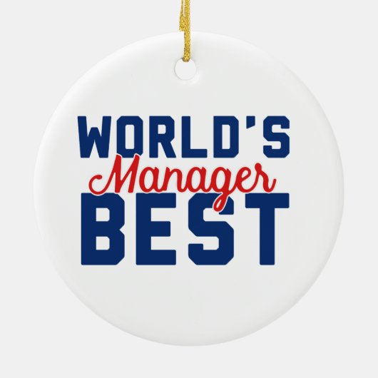 Beste manager ter wereld keramisch ornament (Achterkant)