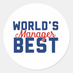 Beste manager ter wereld ronde sticker