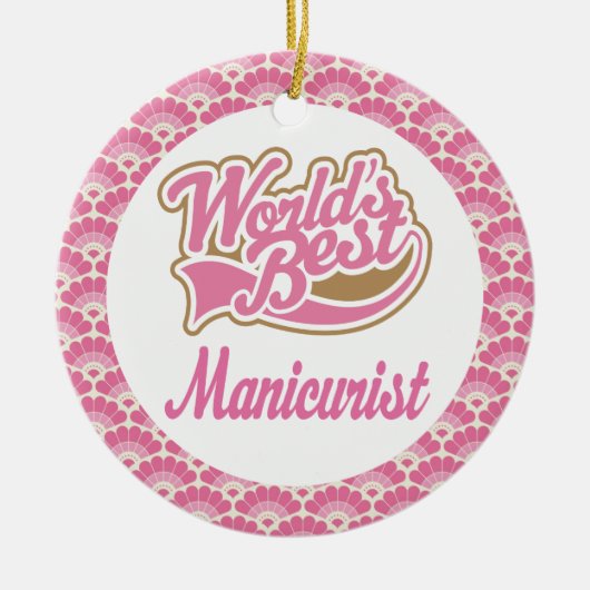 Beste Manicurist Gift Ornament ter wereld (Voorkant)