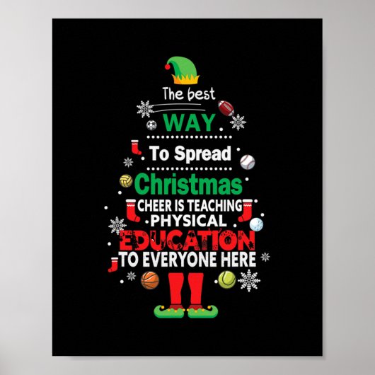 Beste manier om Kerstmis te verspreiden Cheer Leer Poster (Voorkant)