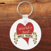 Beste mannelijke verpleegster ter wereld sleutelhanger (Voorkant)