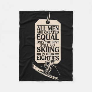 Beste mannen gaan nog steeds skiën in hun zeventig fleece deken