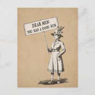 Beste mannen, jullie hebben het goed gedaan vintag briefkaart