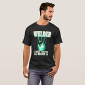 Beste Mannen papa MIGTIG Welder Metal Workers T-shirt (Voorkant volledig)