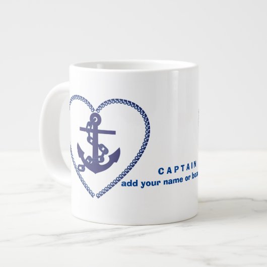 Beste marinekapitein en zeeman best grote koffiekop (Links)