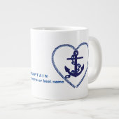 Beste marinekapitein en zeeman best grote koffiekop (Voorkant rechts)