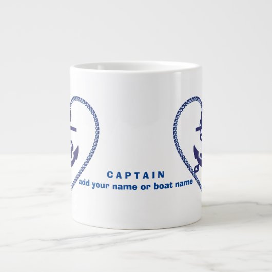 Beste marinekapitein en zeeman best grote koffiekop (Voorkant)