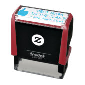 "BESTE MARK IN DE KLASSE!" + Aangepaste onderwijsn Zelfinktende Stempel (Product)