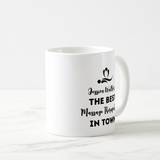 Beste massagetherapeut in de stad koffiemok (Voorkant rechts)