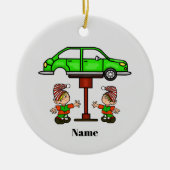 Beste Mechanische kerstversiering Keramisch Ornament (Voorkant)