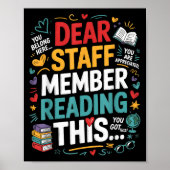 Beste medewerker die deze Motivatie Kantoor leest Poster (Voorkant)