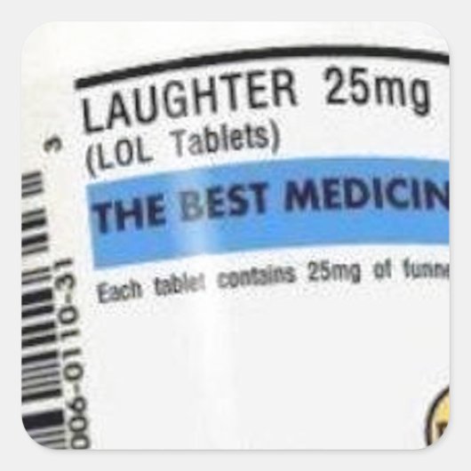 Beste medicijn vierkante sticker (Voorkant)